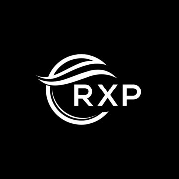 RXP letter logo design on black background. RXP  creative initials letter logo concept. RXP letter design.