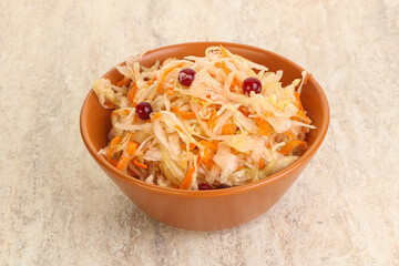Fermented cabbage - sauerkraut in the bowl