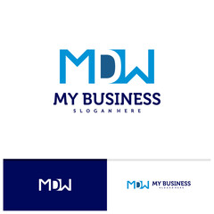 Initial M W D logo vector template, Creative M W D logo design concepts