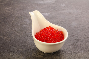 Luxury delicous red salmon caviar
