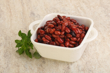 Red kidney bean in the bowl