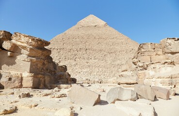 The Pyramid of Khafre at Giza, Egypt
