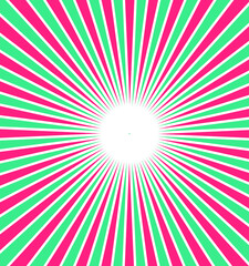 Sunburst background, green,red and white.
