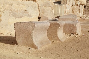 Curvy Blocks of Granite Located Near the Sphinx, Giza