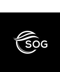 SOG letter logo design on black background. SOG  creative initials letter logo concept. SOG letter design.
