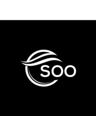 SOO letter logo design on black background. SOO  creative initials letter logo concept. SOO letter design.
