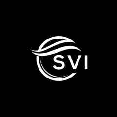 SVI letter logo design on black background. SVI  creative initials letter logo concept. SVI letter design.
