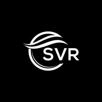 SVR letter logo design on black background. SVR  creative initials letter logo concept. SVR letter design.
