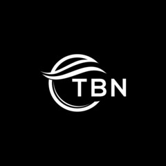 TBN letter logo design on black background. TBN  creative initials letter logo concept. TBN letter design.