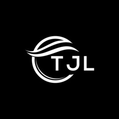TJL letter logo design on black background. TJL  creative initials letter logo concept. TJL letter design.
