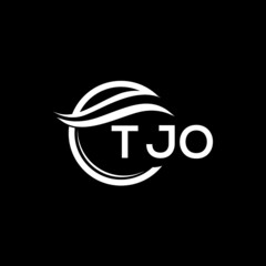 TJO letter logo design on black background. TJO  creative initials letter logo concept. TJO letter design.
