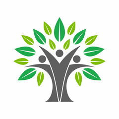 human tree vector logo