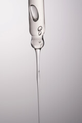 Pipette with serum, gel, oil or other cosmetic product.