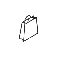 Shopping bag outline icon vector illustration