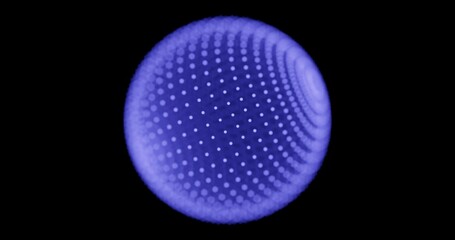 Fototapeta na wymiar 3d sphere wireframe depth of field