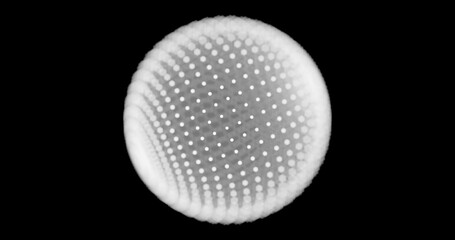 3d sphere wireframe depth of field