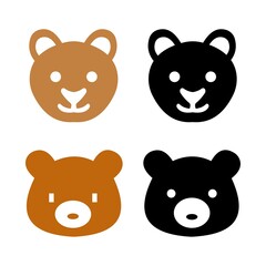 Bearface icon emoji isolated vector illustration on white background