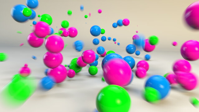 Abstract Illustration of Colorful Balls on bright background
