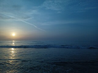 sunset over sea