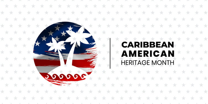Caribbean American Heritage Month concept. Template for background, banner, card, poster with text inscription. Vector illustration