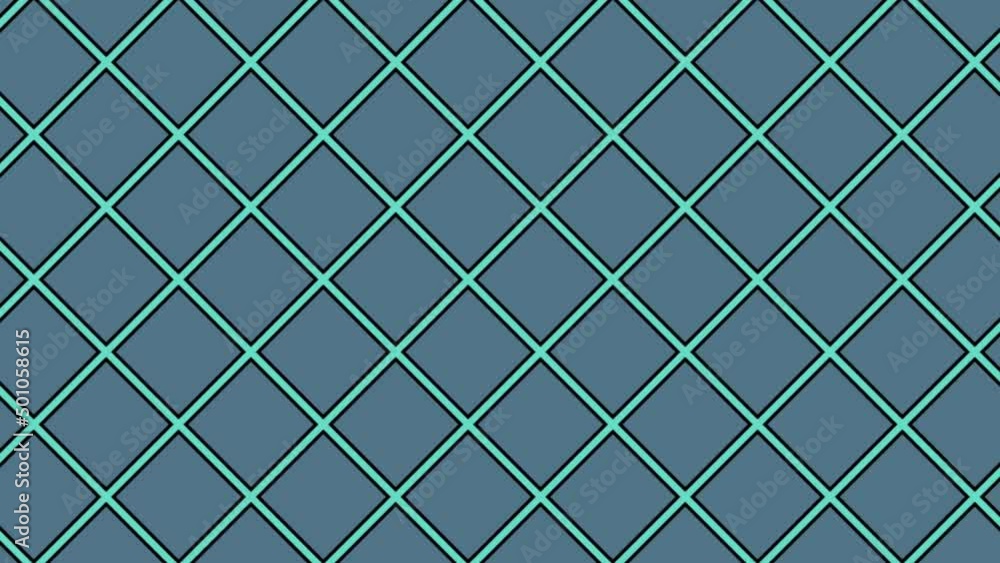 Poster looping background full screen animation of light blue opaque blocks moving horizontally across a bl