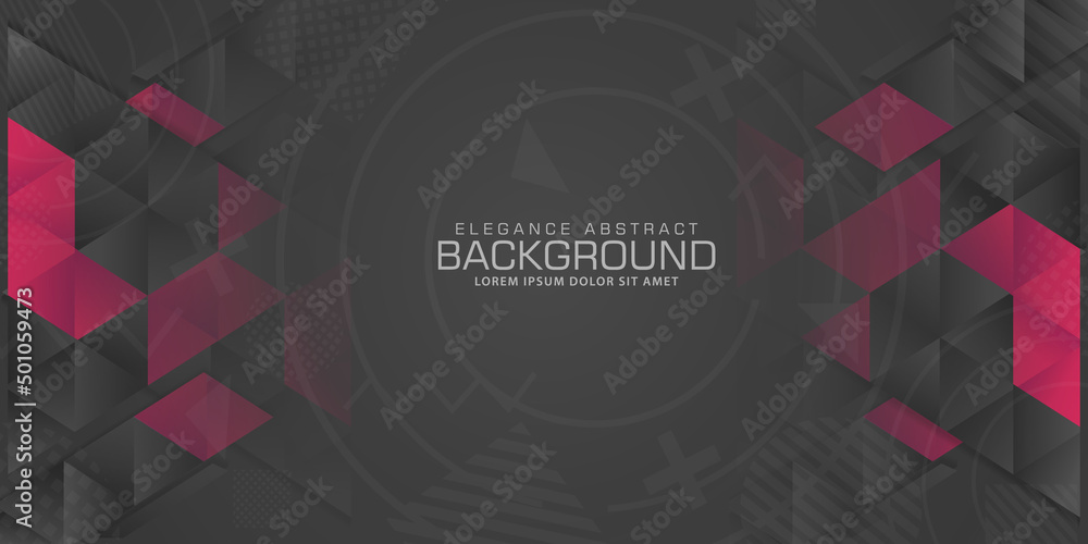 Poster modern abstract triangle background with combination hipster ornament. vector illustration