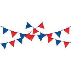 Fototapeta premium red an blue garlands