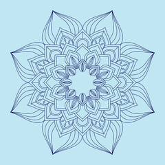 Circular Mandala Coloring page template