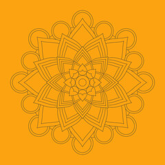 Circular Mandala Coloring page template