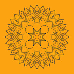 Circular Mandala Coloring page template