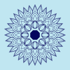 Circular Mandala Coloring page template