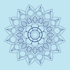 Circular Mandala Coloring page template