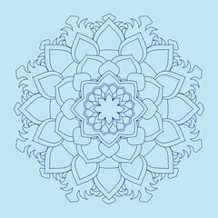 Circular Mandala Coloring page template