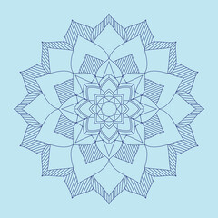 Circular Mandala Coloring page template
