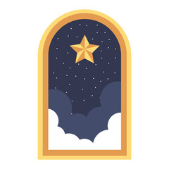 arabic arch with sky