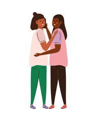 afro lesbians lovers couple