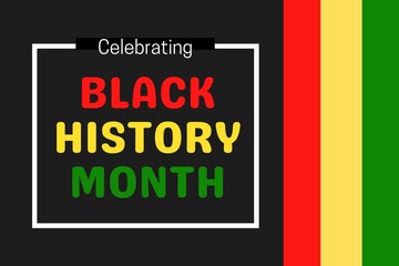 Black history month celebrates. illustration design graphic Black history month.