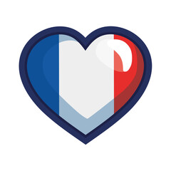 france flag in heart
