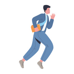 busienssman worker running