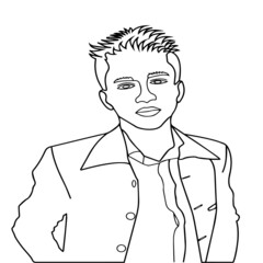 man line art vector design