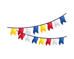 Obraz premium party garlands decoration hanging