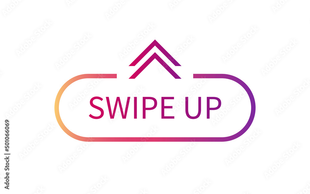 Poster swipe up. swipe up social button. button with drag and arrow up. drag and scroll for social story. a