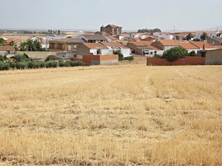 Fototapeta na wymiar Typical village view in the Extremadura - La Coronada Spain 