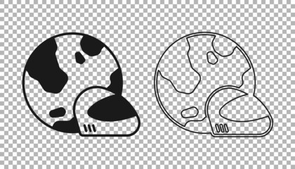 Black Racing helmet icon isolated on transparent background. Extreme sport. Sport equipment. Vector