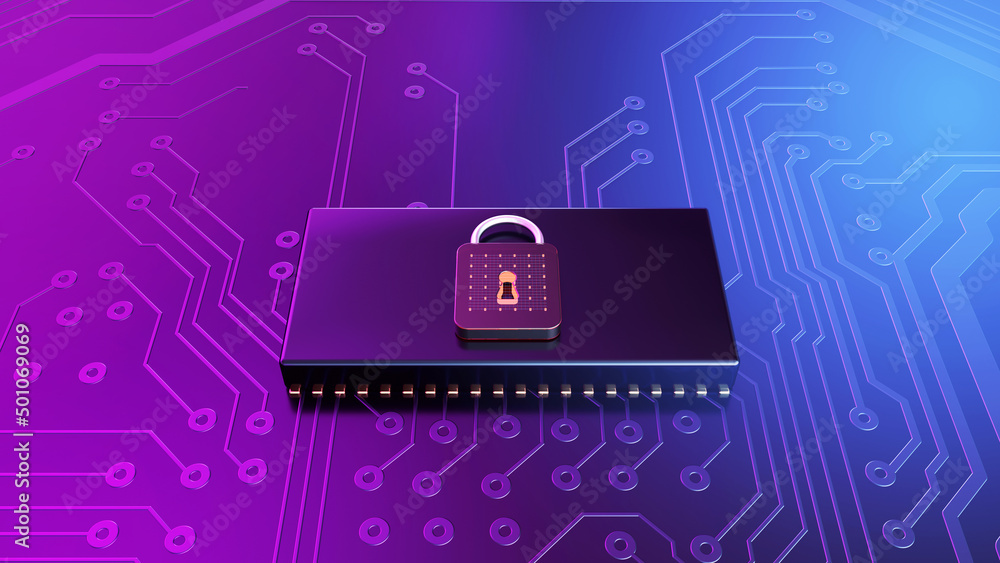 Aufkleber Technology background security concept/Cyber security concept.  Illustrates cyber data security or information privacy idea in mother server is processing the data