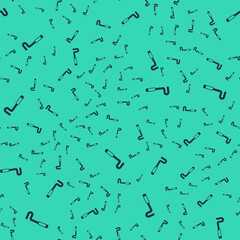 Black Fire poker icon isolated seamless pattern on green background. Vector