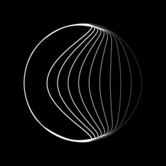 Lines in Circle Form . Spiral Vector Illustration .Technology round. Wave Logo . Design element . Abstract Geometric shape .