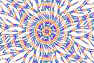 seamless colourful caleidoscope gradient flower and leaf art pattern of indonesian culture traditional tenun batik ethnic dayak ornament for wallpaper ads background 