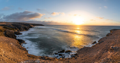 Obraz premium Sunset at La Pared, Fuerteventura, Spain