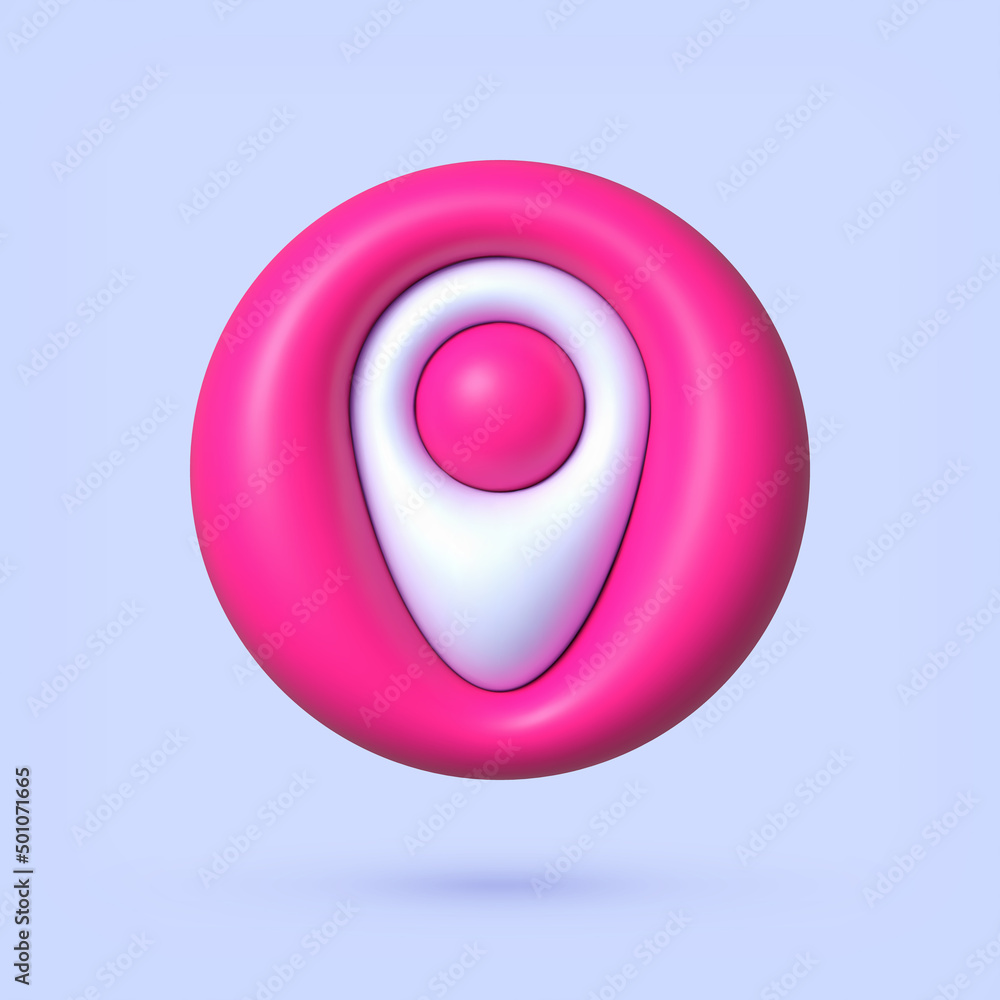 Poster map mark 3d, great design for any purposes. realistic isolated vector. map marker pointer icon. 3d v